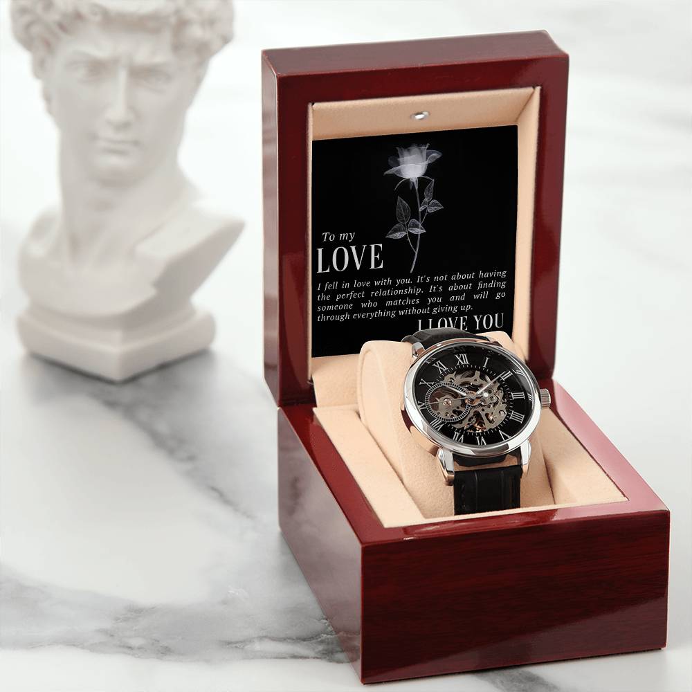 To My Love-Men's Openwork Watch