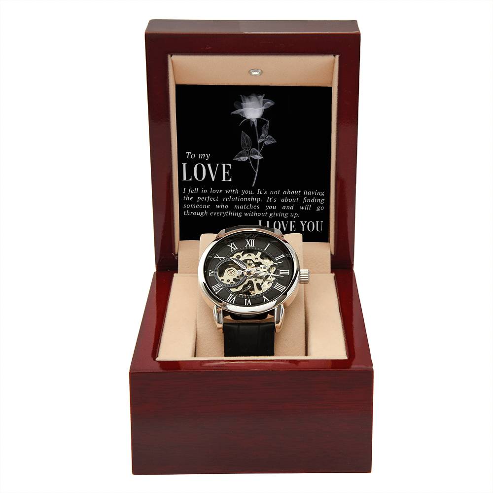 To My Love-Men's Openwork Watch
