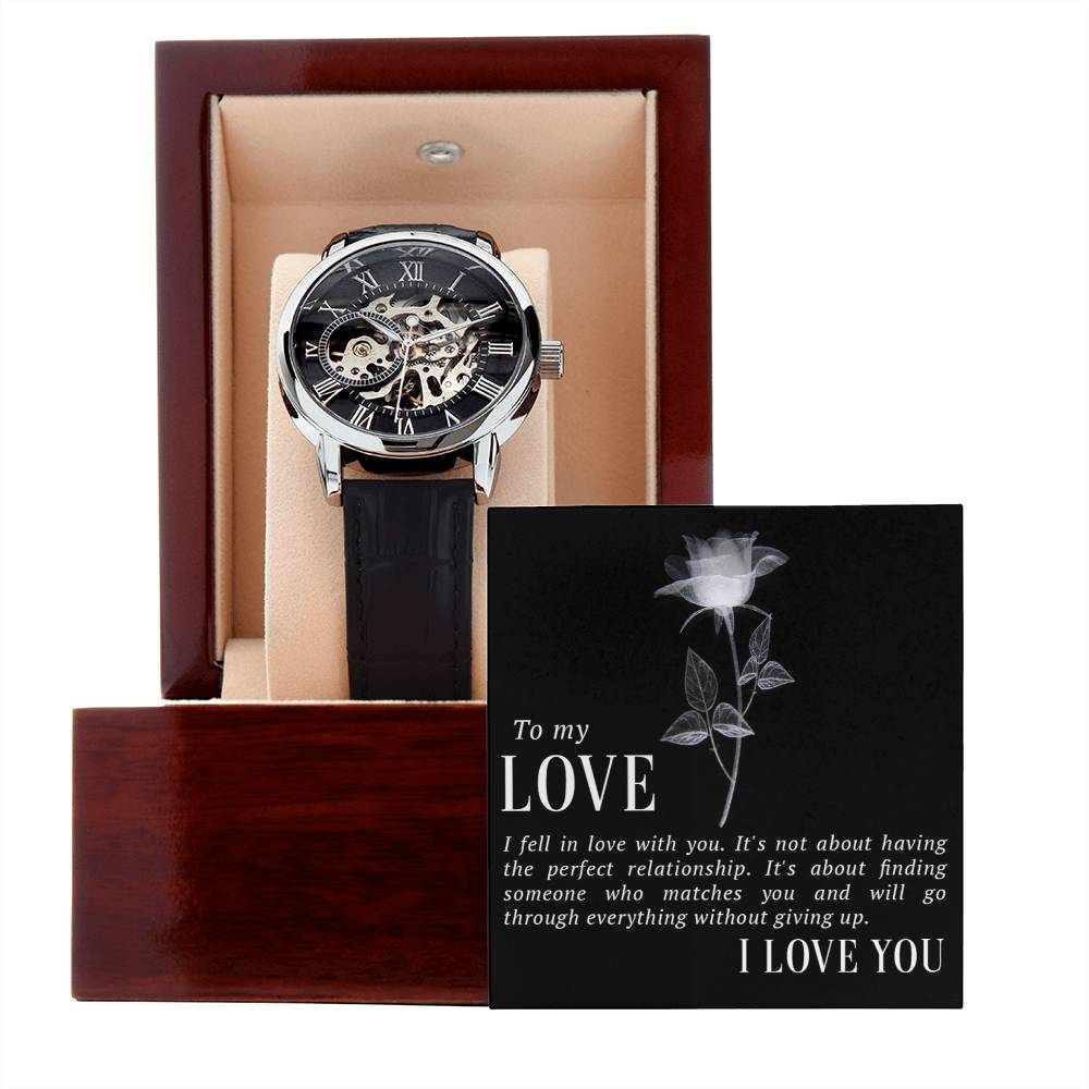 To My Love-Men's Openwork Watch