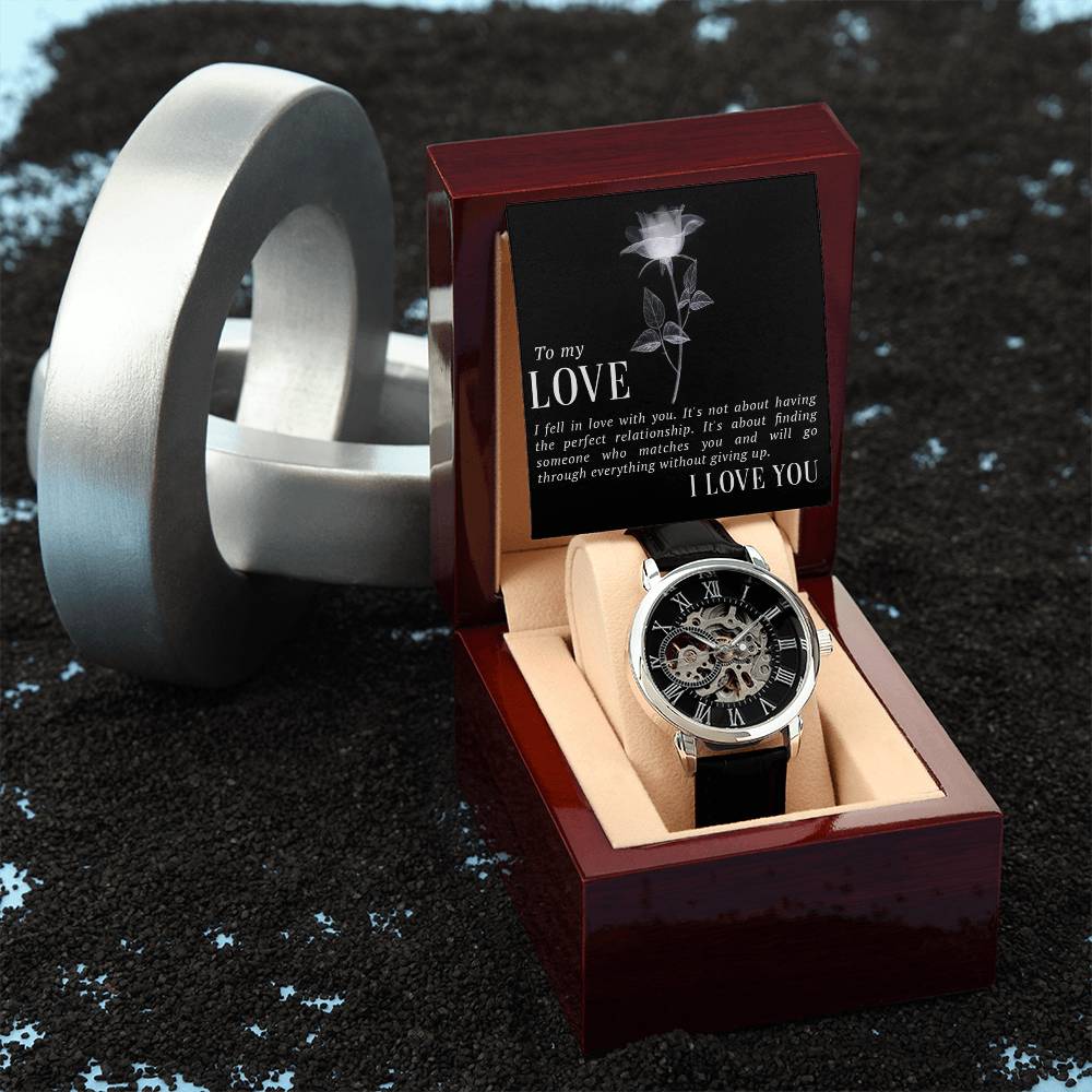 To My Love-Men's Openwork Watch
