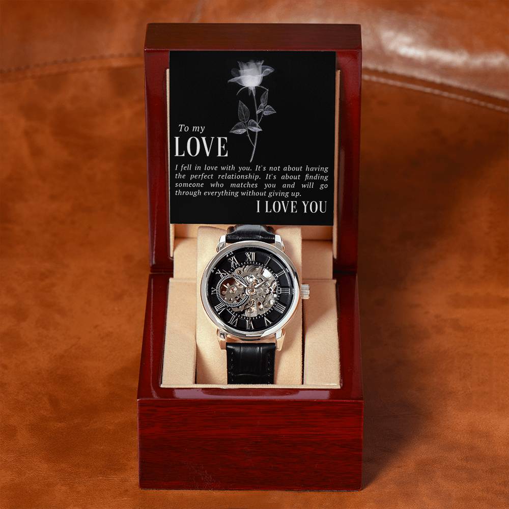 To My Love-Men's Openwork Watch
