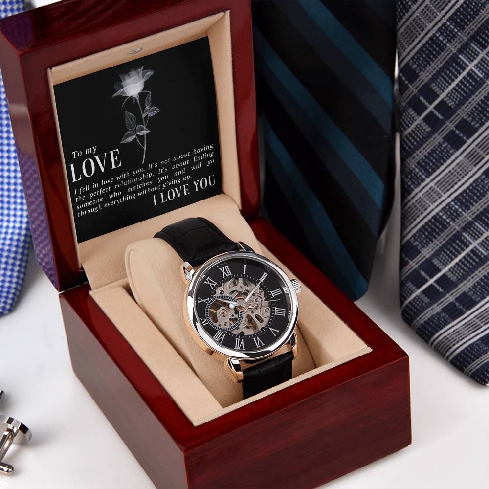 To My Love-Men's Openwork Watch