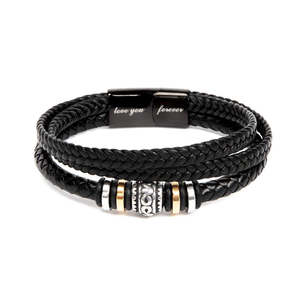 'Love You Forever' Vegan Leather Bracelet