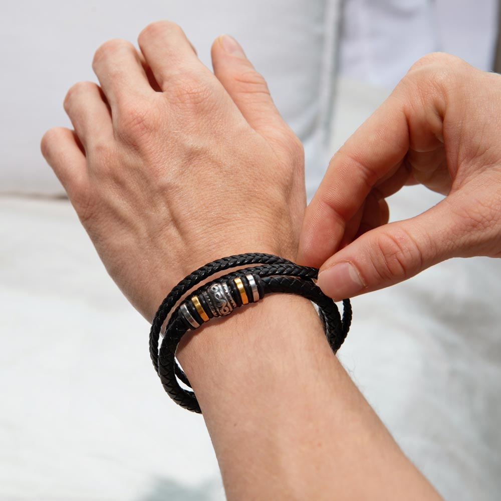 'Love You Forever' Vegan Leather Bracelet