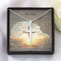 Cross Necklace with Easter Sunday Prayer Message Card with Cross