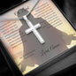 Cross Necklace with Easter Sunday Prayer Message Card With Jesus