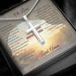 Cross Necklace with Easter Sunday Prayer Message Card with Cross