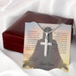 Cross Necklace with Easter Sunday Prayer Message Card With Jesus