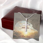 Cross Necklace with Easter Sunday Prayer Message Card with Cross