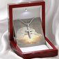 Cross Necklace with Easter Sunday Prayer Message Card with Cross