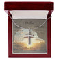 Cross Necklace with Easter Sunday Prayer Message Card with Cross