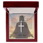 Cross Necklace with Easter Sunday Prayer Message Card With Jesus