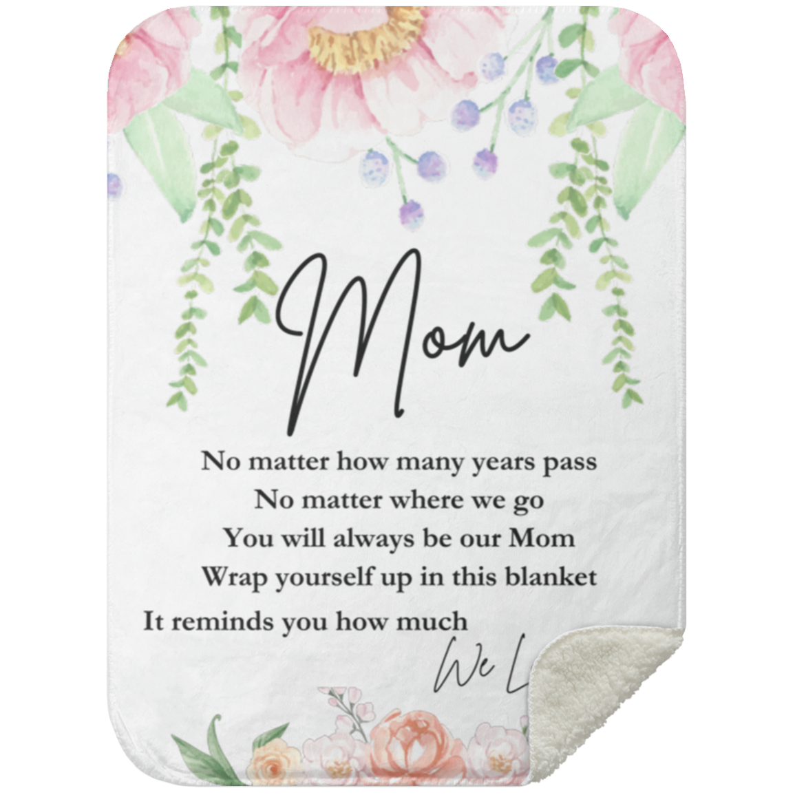 Mom 'We Love You' Blanket