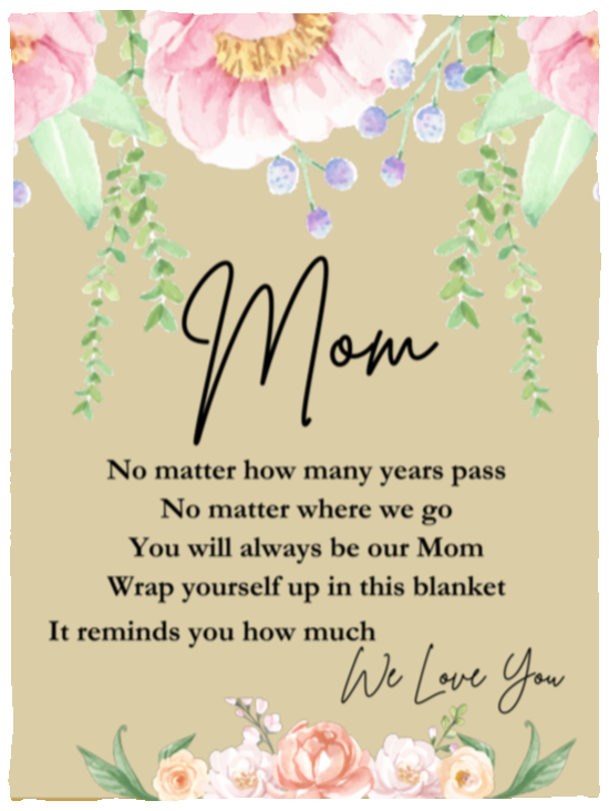 Mom 'We Love You' Blanket