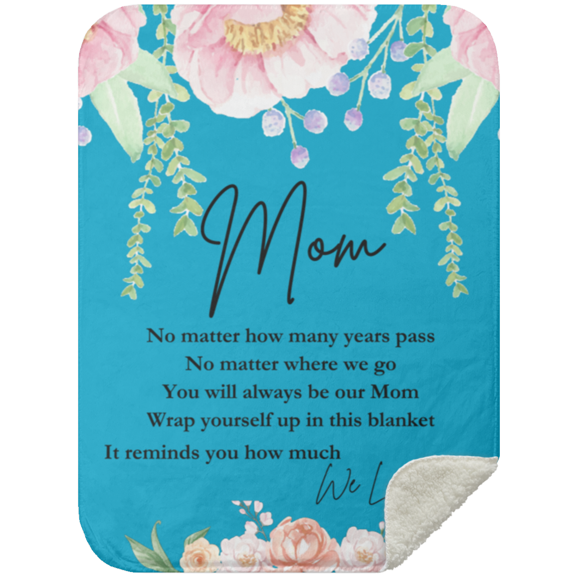 Mom 'We Love You' Blanket