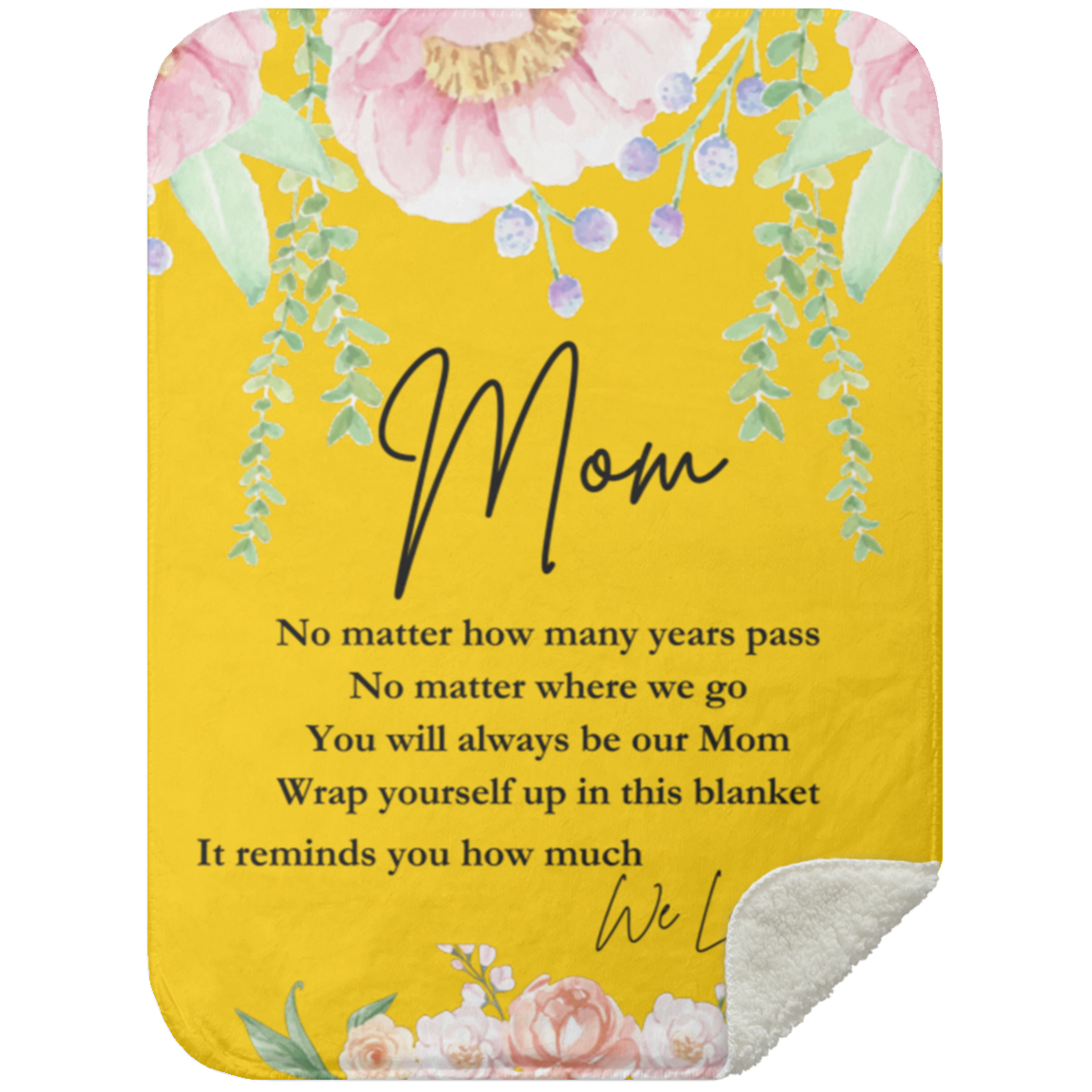 Mom 'We Love You' Blanket