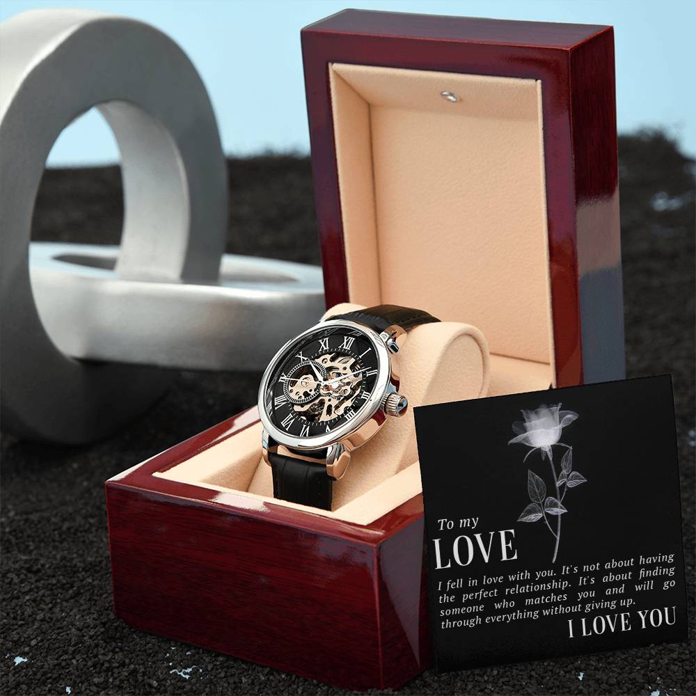 To My Love-Men's Openwork Watch