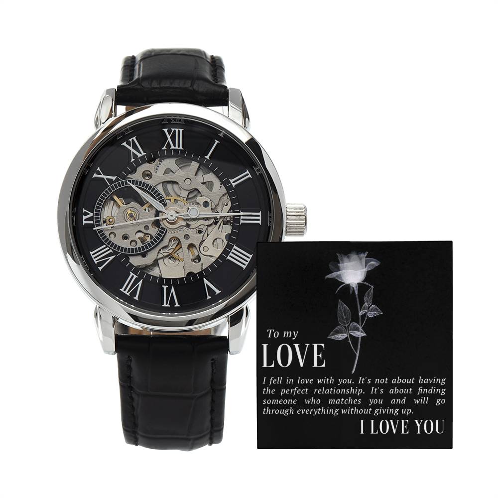 To My Love-Men's Openwork Watch