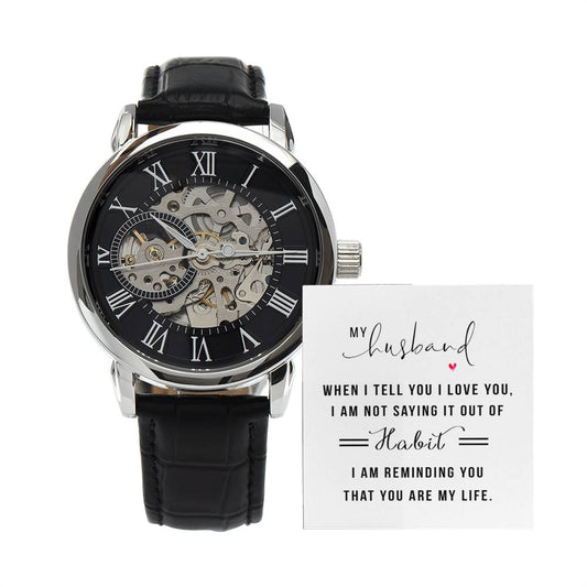 You Are My Life-Openwork Watch